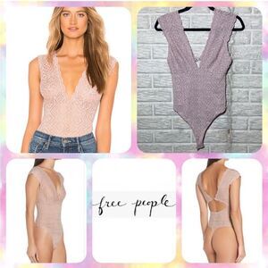 NWT MSRP $88 Free People Everyday Okay Thong Bodysuit Women's Size medium
